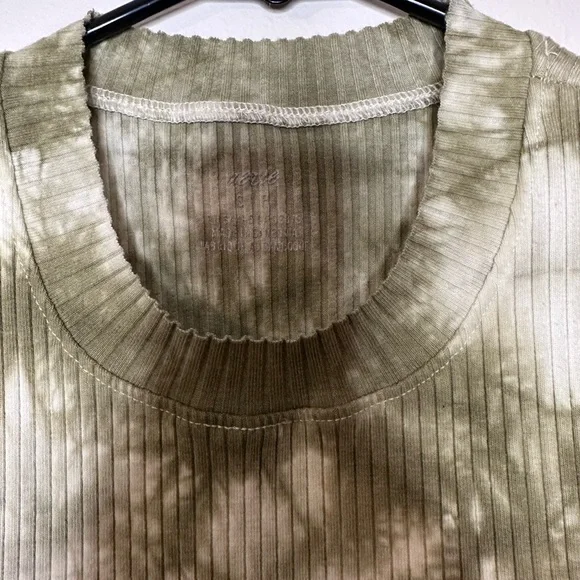 Aerie Green Tie-Dye Ribbed Tank Top - Picture 3 of 5